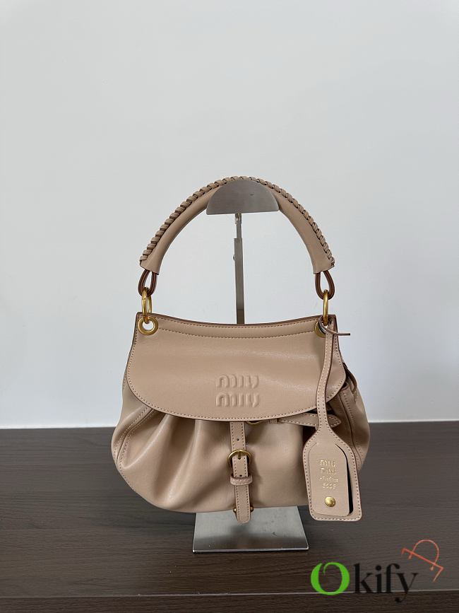 Okify MiuMiu Rendez-vous Small Bag Beige 5BC221 26x19x8cm  - 1