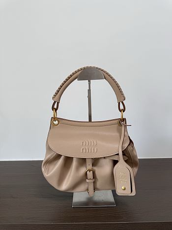 Okify MiuMiu Rendez-vous Small Bag Beige 5BC221 26x19x8cm 