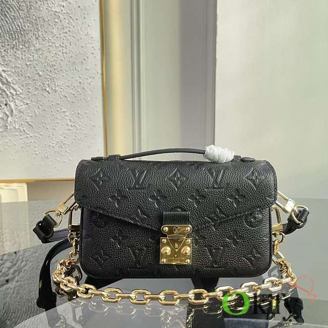 Okify Louis Vuitton Pochette Metis East West Bag Black M46596 21.5x13.5x6cm  - 1