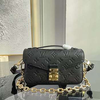 Okify Louis Vuitton Pochette Metis East West Bag Black M46596 21.5x13.5x6cm 
