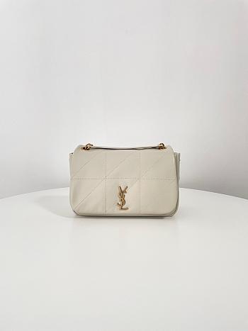 Okify YSL Jamie Bag White Lambskin 25x16x7cm