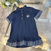 Okify Fendi Denim Blue Kid Dress  - 6