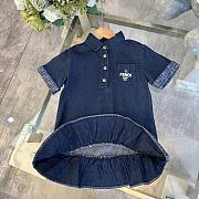 Okify Fendi Denim Blue Kid Dress  - 3