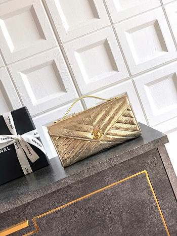 Okify CC Clutch Bag Gold Metallic AS6044 25x13x4.5cm