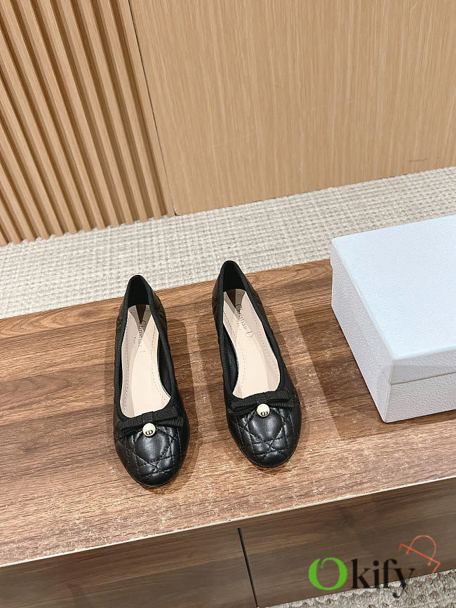 Okify Dior Black Ballet Shoes 30042 - 1