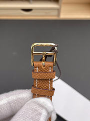 Okify Hermes Heure H Gold Watch Brown Strap 21mm - 2