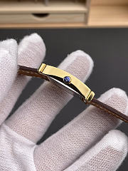 Okify Hermes Heure H Gold Watch Brown Strap 21mm - 3