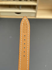 Okify Hermes Heure H Gold Watch Brown Strap 21mm - 4