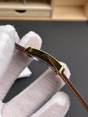 Okify Hermes Heure H Gold Watch Brown Strap 21mm - 5
