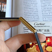 Okify Cartier Tank Gold Watch Black Strap 29.5mm - 5