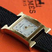 Okify Hermes Heure H Gold Watch Black Strap 21mm - 3
