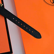 Okify Hermes Heure H Gold Watch Black Strap 21mm - 2