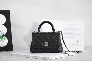 Okify CC Mini Coco Handle Bag Black 19x13x9cm