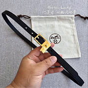 Okify Hermes Lucky Black Belt Gold Hardware 1.5cm - 1