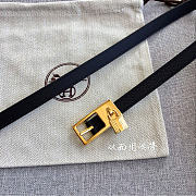 Okify Hermes Lucky Black Belt Gold Hardware 1.5cm - 2