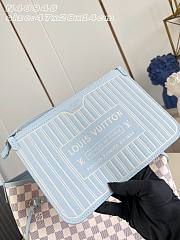 Okify Louis Vuitton Neverfull Inside Out MM Damier Bag Blue 47x28x14cm - 2