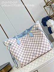 Okify Louis Vuitton Neverfull Inside Out MM Damier Bag Blue 47x28x14cm - 5