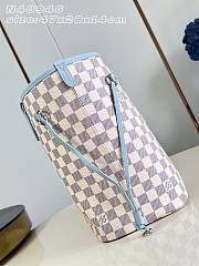 Okify Louis Vuitton Neverfull Inside Out MM Damier Bag Blue 47x28x14cm - 4