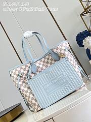 Okify Louis Vuitton Neverfull Inside Out MM Damier Bag Blue 47x28x14cm - 1