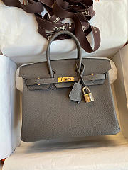 Okify Hermes Birkin 25 Bag Gray Togo 25cm - 1