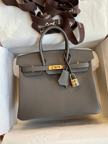 Okify Hermes Birkin 25 Bag Gray Togo 25cm