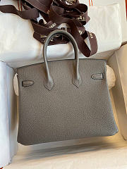Okify Hermes Birkin 25 Bag Gray Togo 25cm - 4