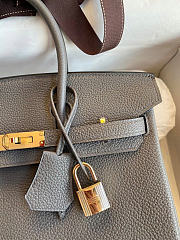Okify Hermes Birkin 25 Bag Gray Togo 25cm - 2