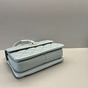 Okify CC Trendy CC Top Handle Bag Light Blue Lambskin 25x17x12cm - 5