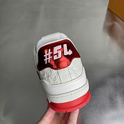 Okify Louis Vuitton White And Red Sneakers Unisex - 6