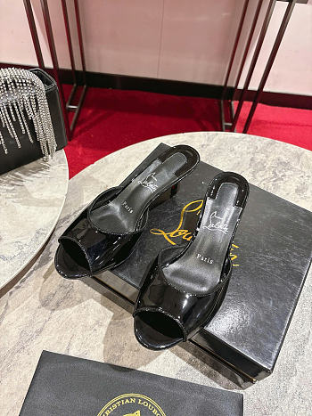 Okify Christian Louboutin Me Dolly Black High Heel Sandals (has big size)