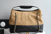 Okify CC 25A Shopping Bag Black Lambskin And Brown Suede AS5634 35x24x12cm - 3
