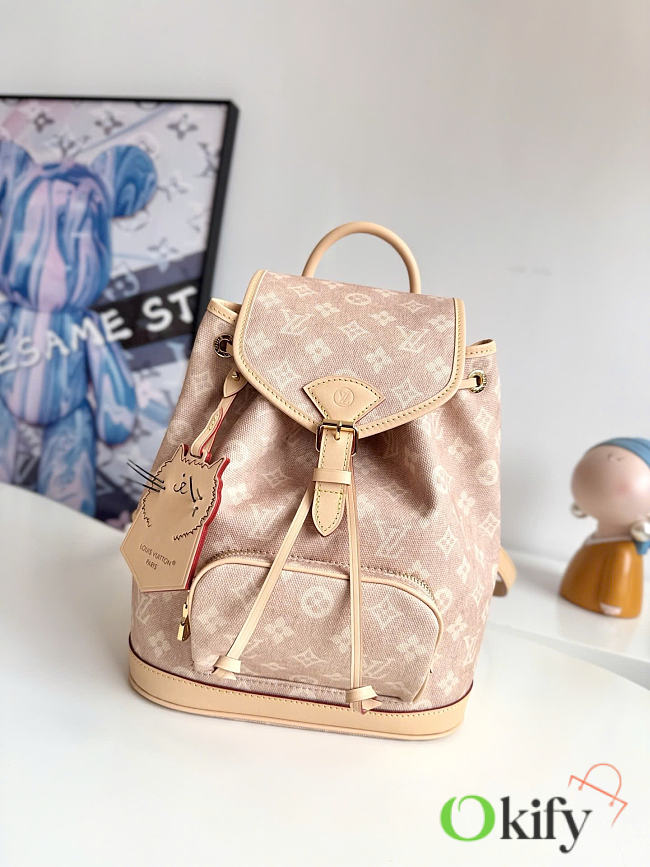 Okify Louis Vuitton Montsouris PM Backpack Meowgram Canvas M15135 30x28x18cm - 1