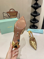 Okify Aquazzura Gold Sequin High Heels 8cm (has big size) - 3