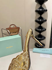 Okify Aquazzura Gold Sequin High Heels 8cm (has big size) - 2