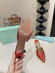 Okify Aquazzura Red Sequin High Heels 8cm (has big size) - 4