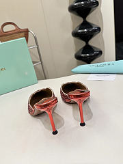 Okify Aquazzura Red Sequin High Heels 8cm (has big size) - 3