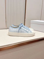 Okify Dior Women Walk’n’dior Light Blue Platform Sneakers 4.5cm - 1