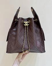 Okify CC 25 Hobo Large Bag Dark Brown Caviar 40cm - 1