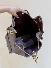 Okify CC 25 Hobo Large Bag Dark Brown Caviar 40cm - 6