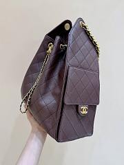 Okify CC 25 Hobo Large Bag Dark Brown Caviar 40cm - 4