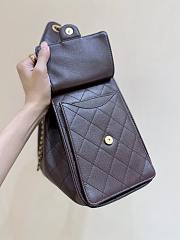Okify CC 25 Hobo Large Bag Dark Brown Caviar 40cm - 3