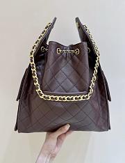 Okify CC 25 Hobo Large Bag Dark Brown Caviar 40cm - 2