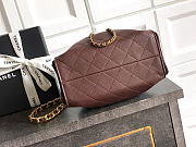Okify CC 25 Hobo Mini Bag Brown Caviar 22x20x12.5cm - 5