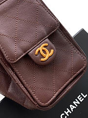 Okify CC 25 Hobo Mini Bag Brown Caviar 22x20x12.5cm - 3