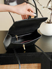 Okify CC Preppy Coco Flap Bag Black Caviar 22x15x7cm - 2