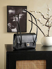 Okify CC Preppy Coco Flap Bag Black Caviar 22x15x7cm - 3