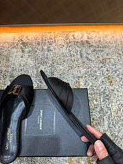 Okify YSL Black Women Slides 1cm 30076 (has big size) - 6
