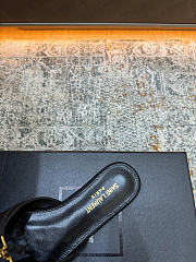 Okify YSL Black Women Slides 1cm 30076 (has big size) - 2