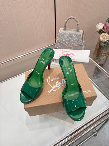 Okify Christian Louboutin Me Dolly Green High Heel Sandals (has big size)