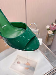 Okify Christian Louboutin Me Dolly Green High Heel Sandals (has big size) - 6